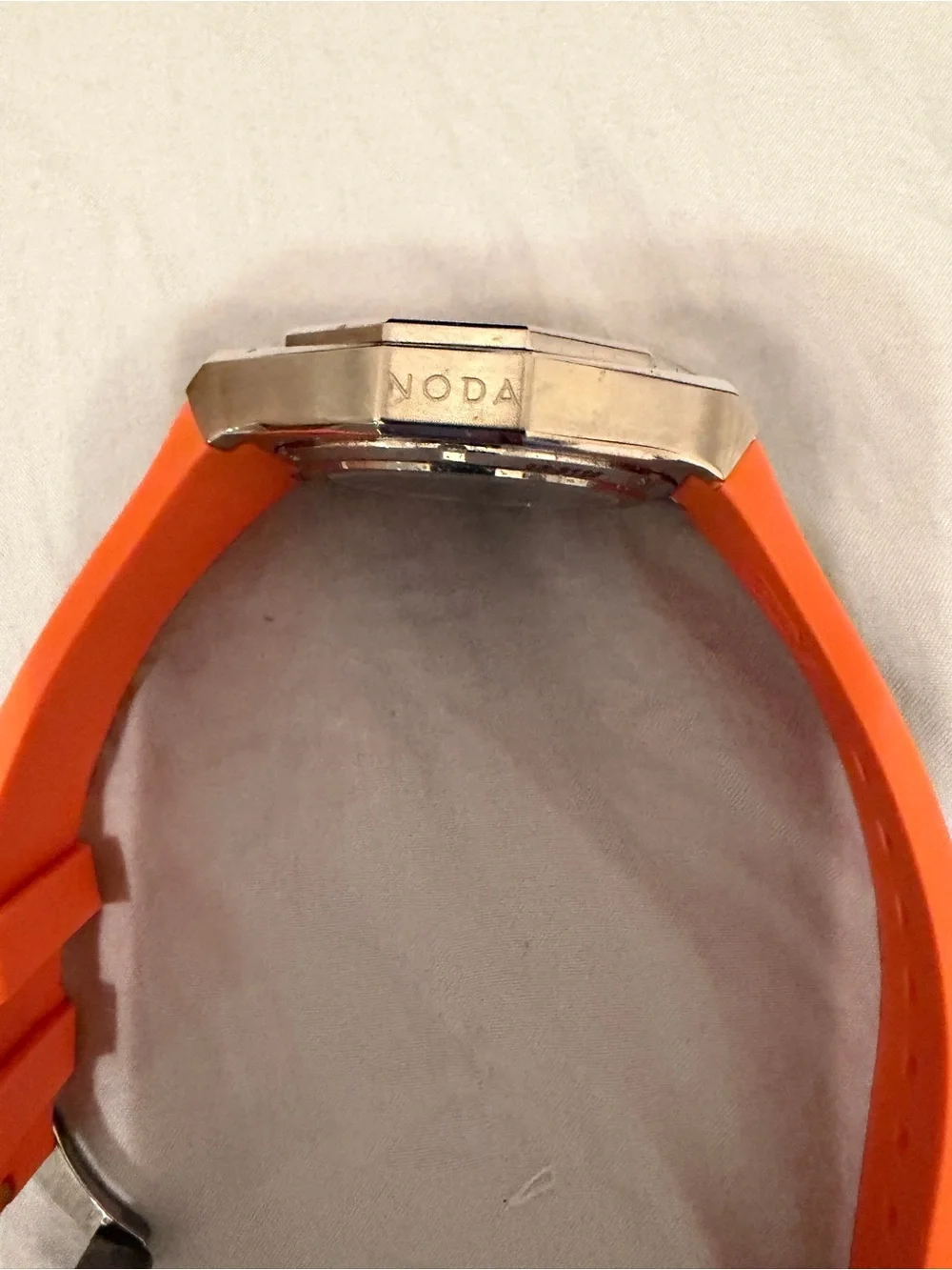 Noda Men's Skeleton Sport Watch in Black and Orange. New without tags.